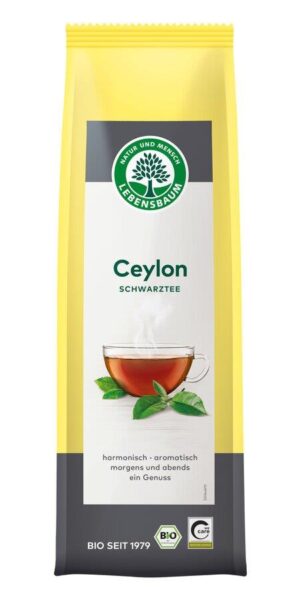 HERBATA CZARNA LIŚCIASTA CEJLOŃSKA BIO 75 g - LEBENSBAUM