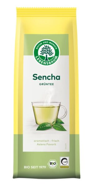 HERBATA ZIELONA LIŚCIASTA SENCHA BIO 75 g - LEBENSBAUM