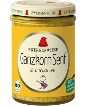 MUSZTARDA FRANCUSKA BEZGLUTENOWA BIO 160 ml - ZWERGENWIESE