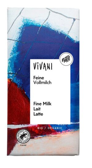 CZEKOLADA MLECZNA BIO 80 g - VIVANI