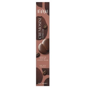 CZEKOLADKI GORZKIE Z NADZIENIEM ESPRESSO BIO 100 g - VIVANI