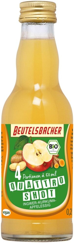 SHOT NA ODPORNOŚĆ IMBIR - KURKUMA BIO 200 ml - BEUTELSBACHER