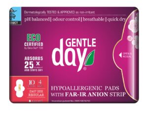 PODPASKI HIGIENICZNE Z PASKIEM ANIONOWYM NA DZIEŃ 10 szt. - GENTLE DAY