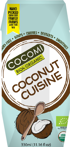 COCONUT MILK - NAPÓJ KOKOSOWY BEZ GUMY GUAR (17 % TŁUSZCZU) BIO 330 ml - COCOMI - obrazek 2