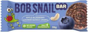 BATON JABŁKO - BORÓWKA - ORZECHY NERKOWCA BEZ DODATKU CUKRÓW 35 g - BOB SNAIL