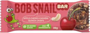 BATON JABŁKO - WIŚNIA - ORZECHY NERKOWCA BEZ DODATKU CUKRÓW 35 g - BOB SNAIL