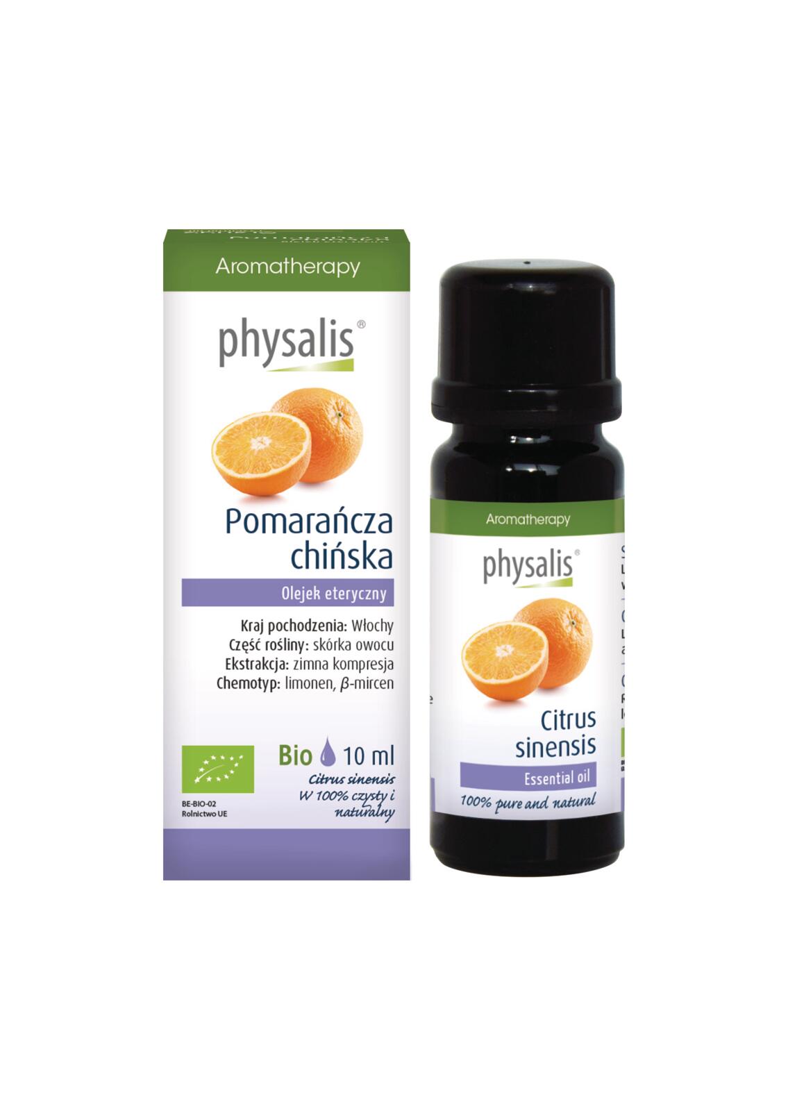 OLEJEK ETERYCZNY POMARAŃCZA BIO 10 ml - PHYSALIS