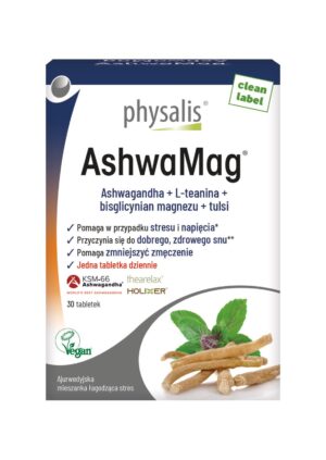 ASHWAGANDHA + MAGNEZ 30 TABLETEK - PHYSALIS