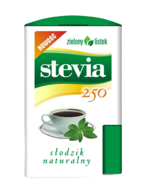 STEVIA PASTYLKI W DOZOWNIKU (250 szt.) 13 g - ZIELONY LISTEK (DOMOS)