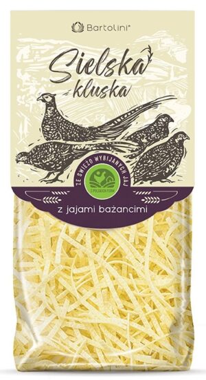 MAKARON (Z JAJAMI BAŻANCIMI SEMOLINOWY) KRAJANKA 250 g - BARTOLINI (SIELSKA KLUSKA)