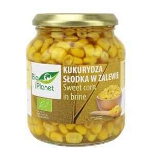 KUKURYDZA SŁODKA W ZALEWIE BIO 340 g (230 g) (SŁOIK) - BIO PLANET