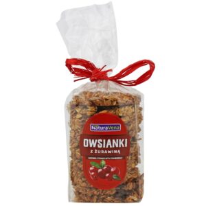 CIASTKA OWSIANKI Z ŻURAWINĄ 175 g - NATURAVENA