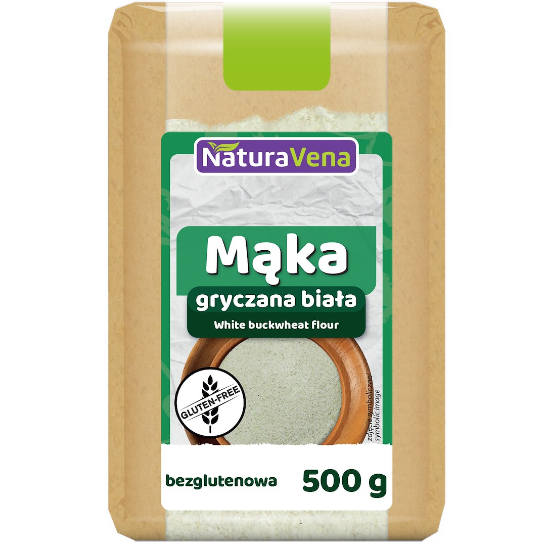MĄKA GRYCZANA JASNA BEZGLUTENOWA 500 g - NATURAVENA