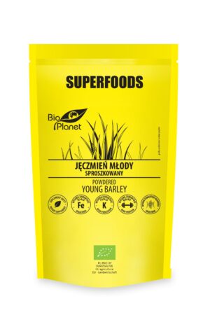 JĘCZMIEŃ MŁODY SPROSZKOWANY BIO 100 g - BIO PLANET SUPERFOODS