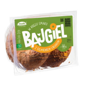 BAJGLE Z SIEMIENIEM LNIANYM BEZGLUTENOWE (2 szt.) 190 g - INCOLA