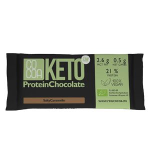 CZEKOLADA PROTEINOWA O SMAKU SŁONY KARMEL KETO BIO 40 g - COCOA