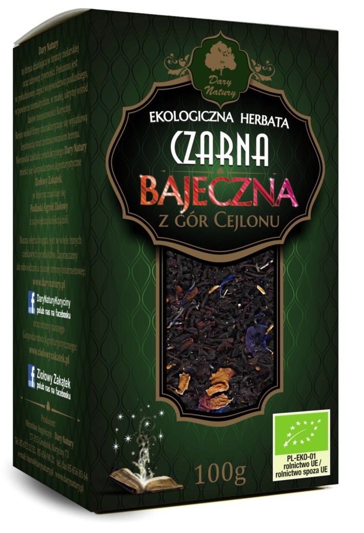 HERBATA CZARNA LIŚCIASTA BAJECZNA BIO 100 g - DARY NATURY