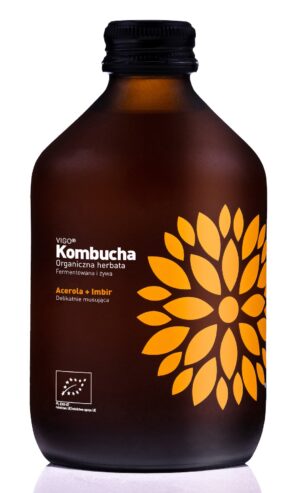 KOMBUCHA Z ACEROLĄ I IMBIREM BEZGLUTENOWA BIO 330 ml - VIGO