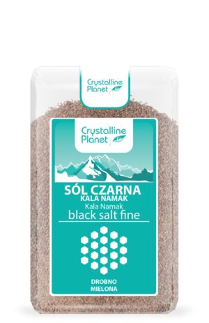 SÓL CZARNA KALA NAMAK DROBNO MIELONA 600 g - CRYSTALLINE PLANET