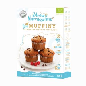 MIESZANKA NA MUFFINY Z CZEKOLADĄ GORZKĄ BEZGLUTENOWA BIO 300 g - ZDROWO NAMIESZANE