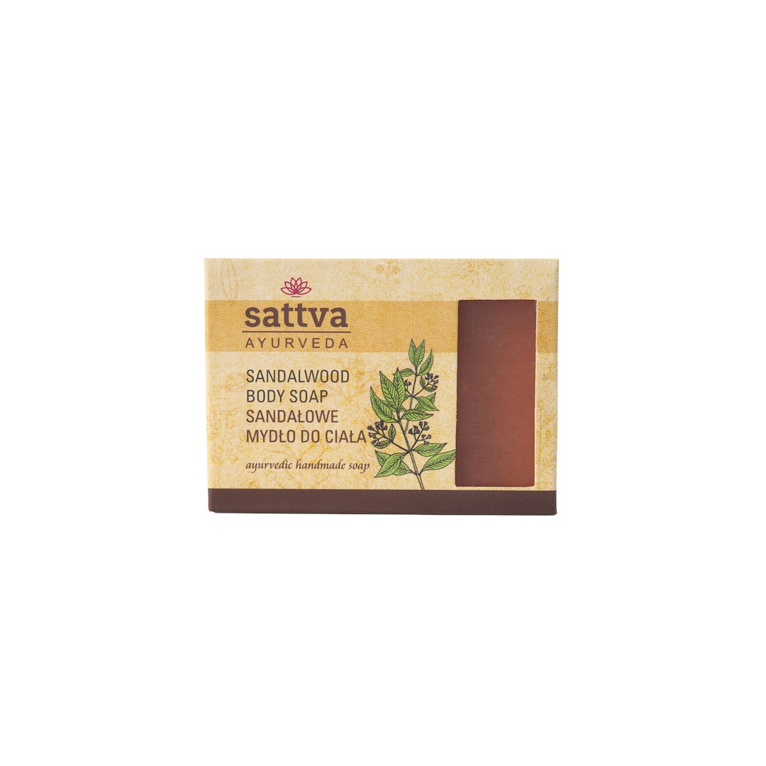MYDŁO W KOSTCE DO CIAŁA DRZEWO SANDAŁOWE 125 g - SATTVA (AYURVEDA)