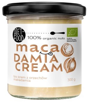 KREM Z ORZECHÓW MACADAMIA PRAŻONYCH 100 % BIO 300 g - DIET-FOOD