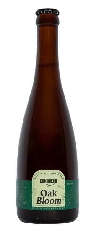 KOMBUCHA OAK BLOOM NA PŁATKACH DĘBU O SMAKU BIAŁYCH WINOGRON BIO 375 ml - KOMBUCHA BY LAURENT
