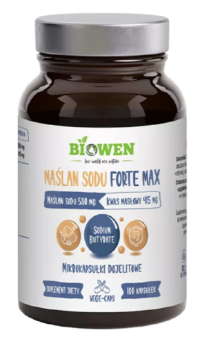 MAŚLAN SODU FORTE MAX (580 mg) BEZGLUTENOWY 100 KAPSUŁEK - BIOWEN