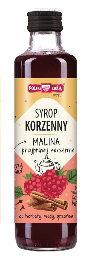 SYROP KORZENNY Z MALINAMI 250 ml - POLSKA RÓŻA