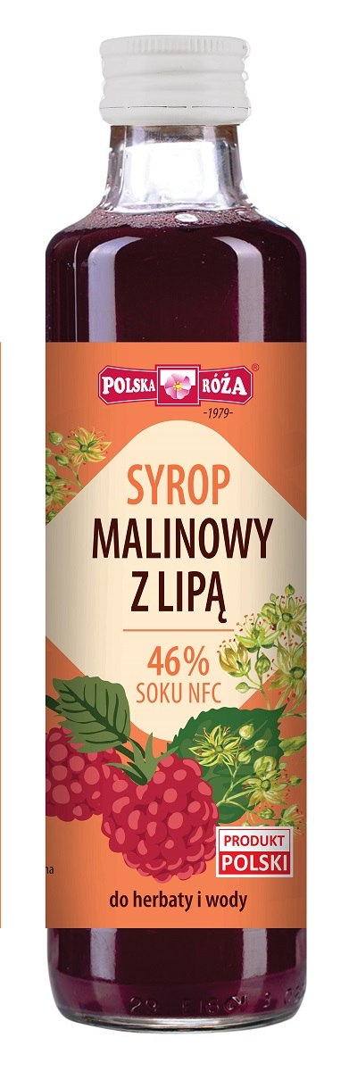 SYROP MALINOWY Z LIPĄ 250 ml - POLSKA RÓŻA