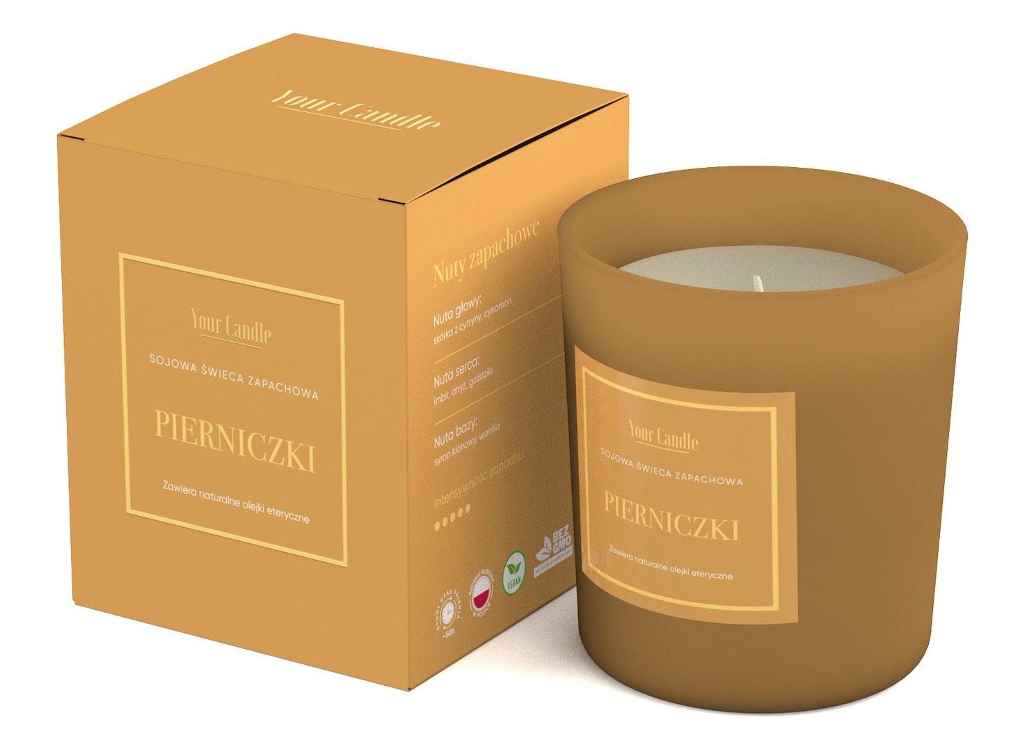 ŚWIECA SOJOWA ZAPACHOWA PREMIUM PIERNICZKI 210 ml - YOUR CANDLE (PRODUKT SEZONOWY)