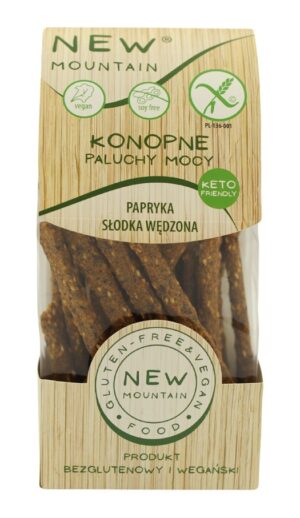 PALUCHY MOCY KONOPNE Z PAPRYKĄ SŁODKĄ WĘDZONĄ BEZGLUTENOWE 200 g - NEW MOUNTAIN