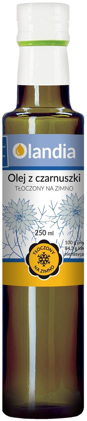 OLEJ Z CZARNUSZKI NIEFILTROWANY TŁOCZONY NA ZIMNO 250 ml - OLANDIA