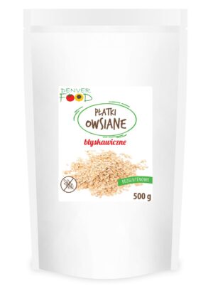 PŁATKI OWSIANE BŁYSKAWICZNE BEZGLUTENOWE 500 g - DENVER FOOD