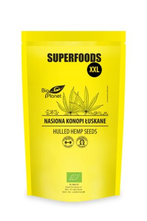 NASIONA KONOPI ŁUSKANE BIO 600 g - BIO PLANET SUPERFOODS