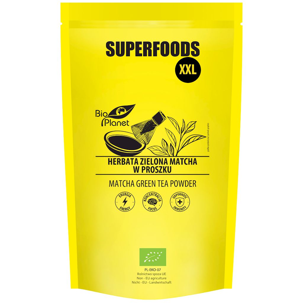 HERBATA ZIELONA MATCHA BIO 500 g - BIO PLANET SUPERFOODS
