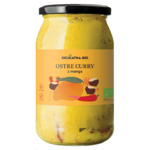 CURRY OSTRE Z MANGO I KASZTANAMI BIO 900 ml - DELIKATNA