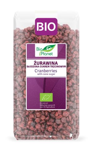 ŻURAWINA Z CUKREM TRZCINOWYM BIO 1 kg - BIO PLANET
