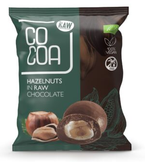 ORZECHY LASKOWE W CZEKOLADZIE SUROWEJ BIO 70 g - COCOA