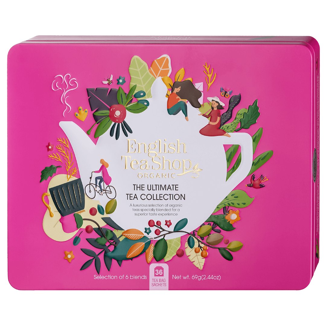 ZESTAW HERBAT I HERBATEK CODZIENNYCH BIO W PUSZCE (THE ULTIMATE – 6 SMAKÓW) (36 x 1,96 g) 70,5 g - ENGLISH TEA SHOP ORGANIC