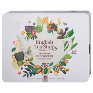 ZESTAW HERBAT I HERBATEK LUKSUSOWYCH BIO W PUSZCE (THE LUXURY – 6 SMAKÓW) (36 x 2,04 g) 73,5 g - ENGLISH TEA SHOP ORGANIC
