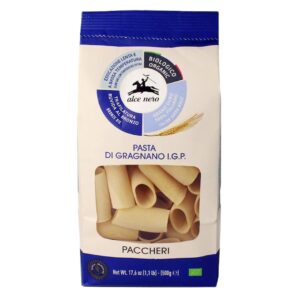 MAKARON (SEMOLINOWY - PASTA DI GRAGNANO) RURKA PACCHERI BIO 500 g  - ALCE NERO