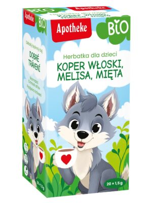 HERBATKA DLA DZIECI - KOPER WŁOSKI, MELISA I MIĘTA BIO (20 x 1,5 g) 30 g - APOTHEKE