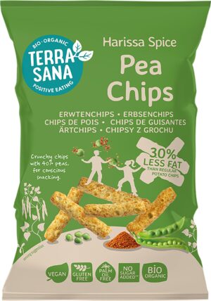 CHRUPKI Z GROCHU O SMAKU PRZYPRAWY HARISSA BEZGLUTENOWE BIO 75 g - TERRASANA