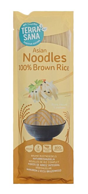 MAKARON (RYŻOWY RAZOWY) NOODLE SPAGHETTI BEZGLUTENOWY BIO 250 g - TERRASANA