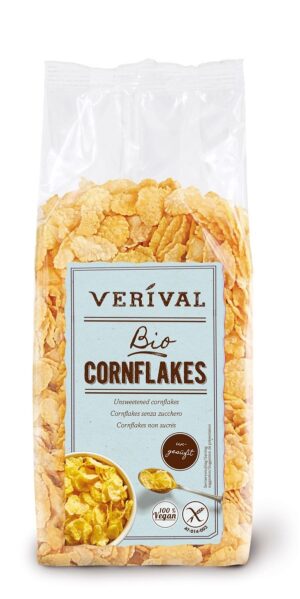 PŁATKI KUKURYDZIANE BEZ CUKRU BEZGLUTENOWE BIO 250 g - VERIVAL