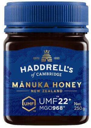 MIÓD MANUKA MGO 968+ UMF 22+ 250 g - HADDRELL'S OF CAMBRIDGE