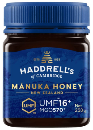 MIÓD MANUKA MGO 570+ UMF 16+ 250 g - HADDRELL'S OF CAMBRIDGE